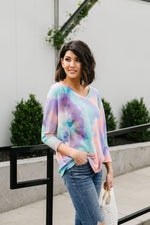 Tie Dyed Waffles Top-Made in the USA-Womens Artisan USA American Made Clothing Accessories