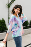 Tie Dyed Waffles Top-Made in the USA-Womens Artisan USA American Made Clothing Accessories